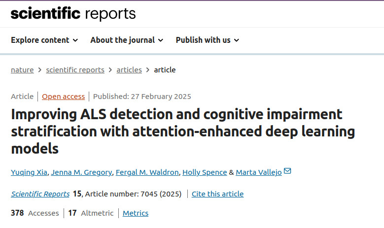 Nature Scientific Reports ALS Publication